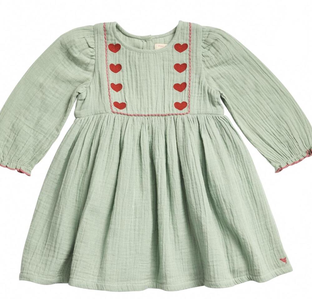 NEW PINK CHICKEN girl's nicky dress in green